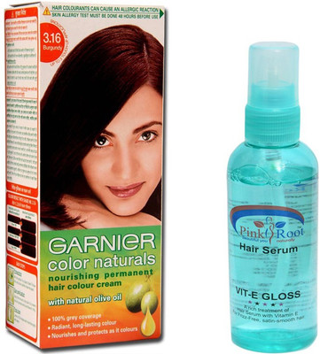 

Garnier BURGUNDY HAIR COLOUR WITH PINK ROOT HAIR SERUM(Set of 2)