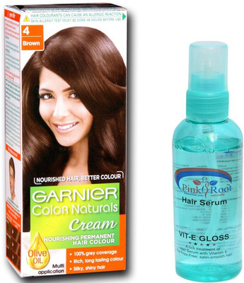 

Garnier BROWN HAIR COLOUR WITH PINK ROOT HAIR SERUM(Set of 2)
