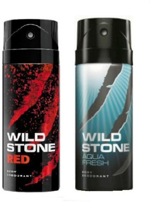

Wild Stone Red And Aqua Combo Pack 2 Deodorant Spray - For Men(300 ml, Pack of 2)