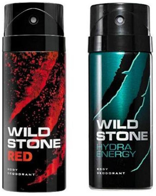 

Wild Stone Red And Hydra Energy Combo Pack 2 Deodorant Spray - For Men(300 ml, Pack of 2)