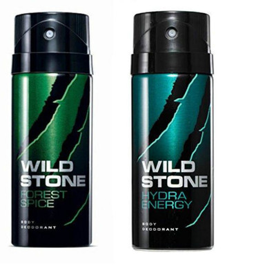 

Wild Stone Forest Spice And Hydra Energy Combo Pack 2 Deodorant Spray - For Men(300 ml, Pack of 2)