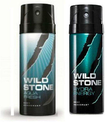 

Wild Stone Aqua And Hydra Energy Combo Pack 2 (150 ML) Deodorant Spray - For Men(300 ml, Pack of 2)