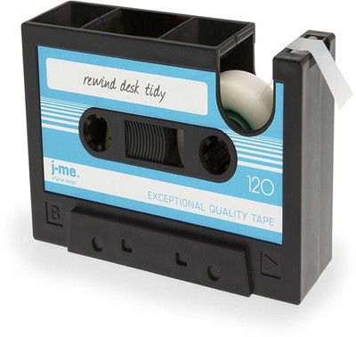 

BonZeal 3 Compartments Plastic Pen Holder and Tape Dispenser(Blue)