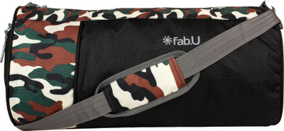 

Fabu Camo Gym Bag(Black, Multicolor)
