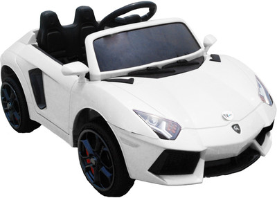 Toyhouse lookalike Lambroghini Sports 12V Rechargeable Car Battery Operated Ride On(White)