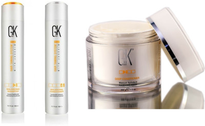 

Global Keratin Hair Set of 3 Balancing Shampoo+Conditioner+Deep Conditioner Masque(299 ml)