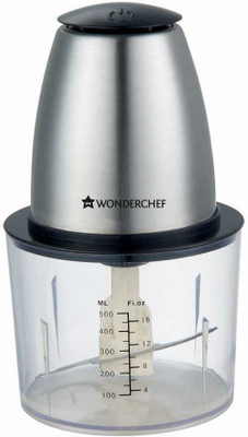 

Wonderchef Electric Push Chopper 63152274 300 W Chopper(Silver, Black)