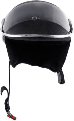 

Autofy O2-Leather Ear Covering Motorbike Helmet(Black
