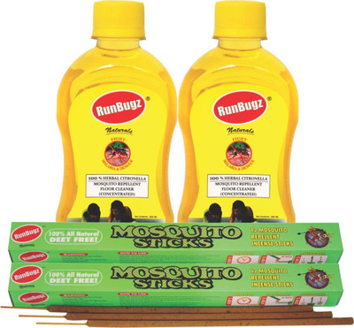 

Runbugz Mosquito Repellent Party Kit ( 2 Floor Cleaner + 2 Mosquito Sticks )
