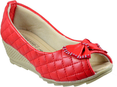 

Leatherwood1 Girls Slip on Ballerinas(Red
