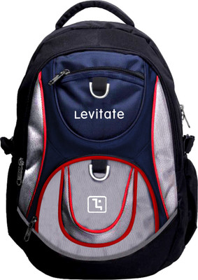 Levitate 15.6 inch Expandable Laptop Backpack(Blue, Grey), Grey;navy