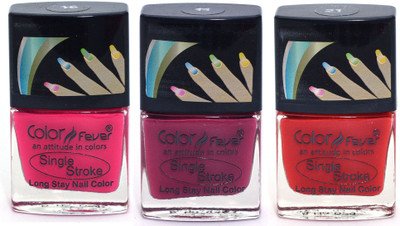 

Color Fever Ultra Sparkle Nail Color - Red Multi(Pack of 3)