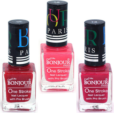 

Coat Me Bonjour Paris True Color Nail Polish - Red / Pink, multicolor(Pack of 3)