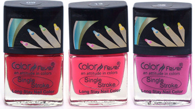 

Color Fever Ultra Sparkle Nail Color - Red/Blush/Tangerine multi(Pack of 3)