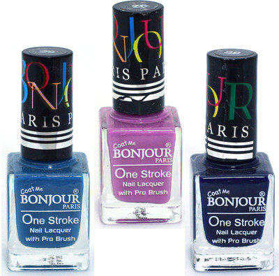 

Coat Me Bonjour Paris True Color Nail Polish - Blue / Purple, multicolor(Pack of 3)