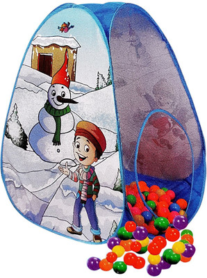 

HALO NATION Play Tent House Snow Theme Magic Ball Pool Pop-Up For Kids Toy Picnic Hut, 20 Balls Included(Multicolor)
