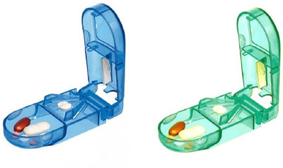 

Ezy Set of 2 Manual Pill Cutters(Blue, Green)