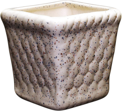 

PORT REGALO Plant Container(Ceramic, External Height - 9.5 cm), White