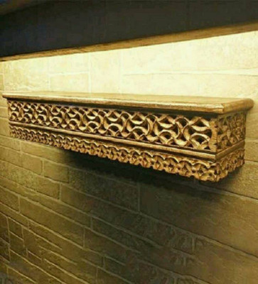 

Khan Handicrafts Moughal Jali Wooden Wall Shelf(Number of Shelves - 1)
