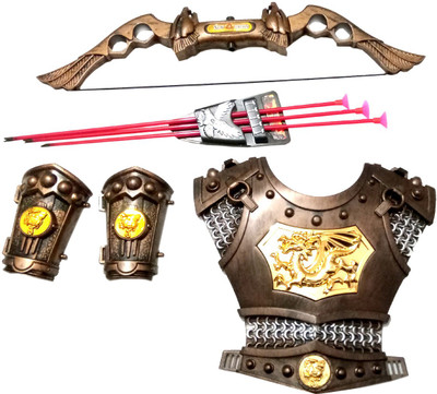 

HALO NATION Bahubali Warrior Set - Knights Fancy Dress Kids Cosplay - Bow Armour and Archery Set