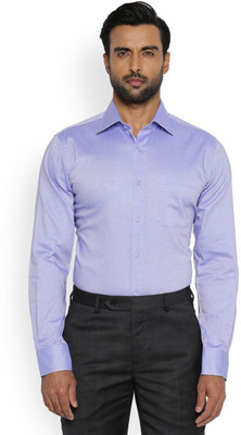Raymond Men Solid Formal Purple Shirt