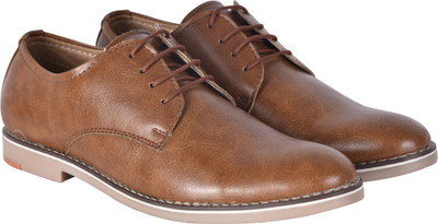 

WalkJump premium range leather shoes, sneakers, party wear, officewear, tough Derby For Men(Tan