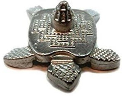 

air9 Parad ( para ) MERU SHREE YANTRA ON A BACK OF TORTOISE Decorative Showpiece - 2 cm(Mercury, Silver)