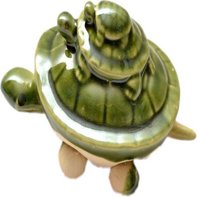 

MYEBIZSTOR supernal tortoise Decorative Showpiece - 7 cm(Ceramic, Green)