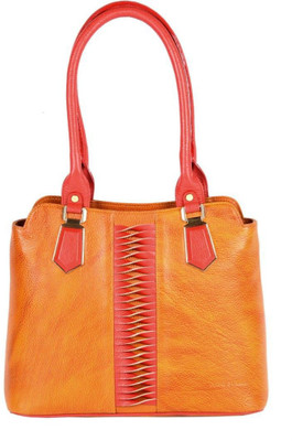 Bulls Hide Women Casual Tan Genuine Leather Hand-held Bag