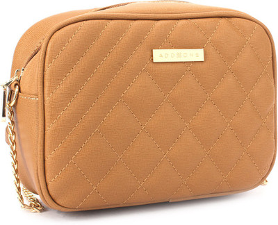 

Addons Women Casual Tan PU Sling Bag