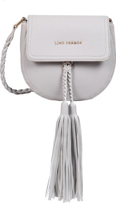 

Lino Perros Women Casual Grey Leatherette Sling Bag