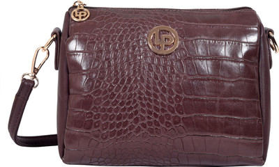 

Lino Perros Women Casual Brown Leatherette Sling Bag