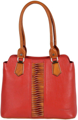 

Bulls Hide Women Casual Red Genuine Leather Hand-held Bag