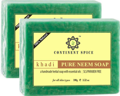 

Continent Spice Khadi Pure Neem Herbal Soap - CS682005(100 g, Pack of 2)