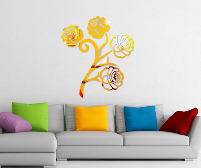 

Naveed Arts  Acrylic Sticker(Pack of 9, Gold