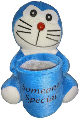 

kaykon Cute Doraemon Pen Stand Plush Soft Toy For Kids - 20 cm(Blue)