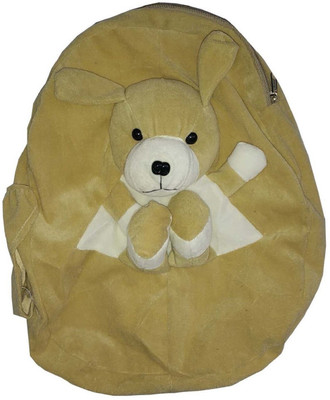 

kaykon Velvet School Bag Soft Plush Bag Puppy shaped Bag For Kids - 30 cm(Brown)