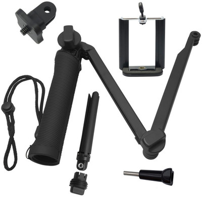 

Taslar Selfie Stick for Mobile, Action Camera, GoPro, Tripod, Tripod Ball Head(Black, Supports Up to 300 g)