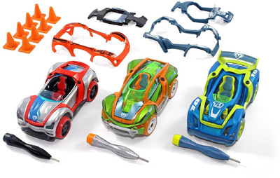 

Modarri Delux 3 Track Car Set- Build your Car Kit Toy Set(Multicolor)