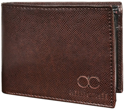 amicraft Men Brown, Black Genuine Leather Wallet(4 Card Slots), Black;brown