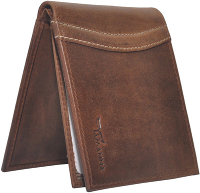 

Tamanna Men Brown Genuine Leather Wallet(7 Card Slots), Hunter brown