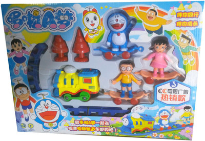 

HALO NATION HALO NATION DOREAMON & Friends Battery Operated Train Track Toy Set With Sound And Flashing Headlights(Multicolor)