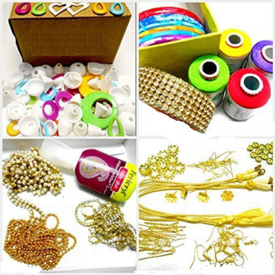 AM Silk thread jewelery-making fully loaded box with all accessories Flipkart