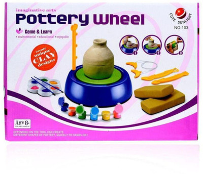 

Toyshine Pottery Wheel Game with Colors and Stencils, Creative Educational Game Toy