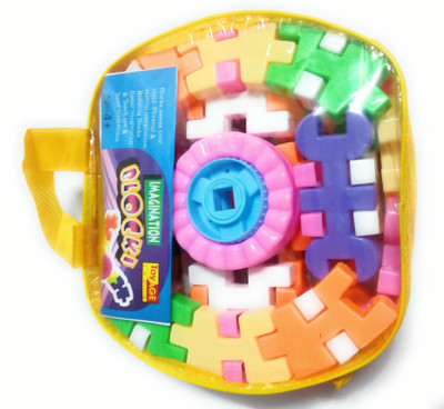 

DINAARKAN IMAGINATION PUZZLE BLOCKS 50 PIECES(Pink, Yellow, Green, Blue, Purple, Orange)