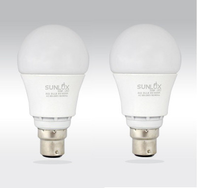 

SUNLUX 8 W Round B22 LED Bulb(White, Pack of 2)