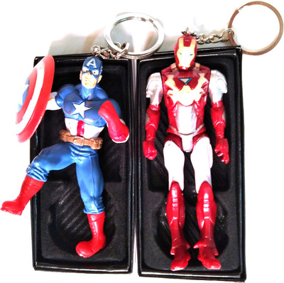 

zhosy captainamer ironmn Locking Key Chain(Multicolor)