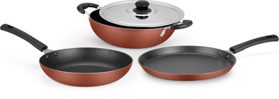 

Ideale Cookware Set(Aluminium, 4 - Piece), Orange