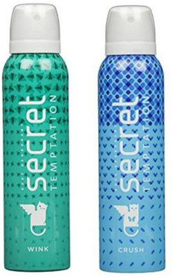 

Secret Temptation Wink And Crush Combo Pack 2 Deodorant Spray - For Women(300 ml, Pack of 2)