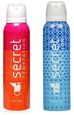 

Secret Temptation Mystery And Crush Combo Pack 2 Deodorant Spray - For Women(300 ml, Pack of 2)